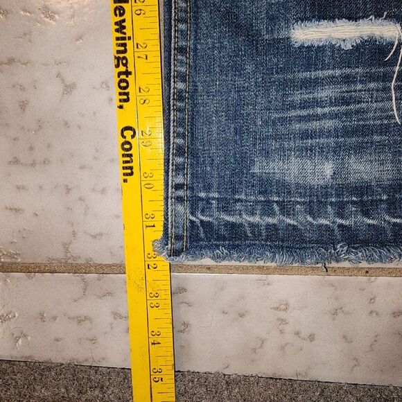 Earl jeans womens 55 original low rise distressed jeans size 28 size 6 grunge - Picture 12 of 14